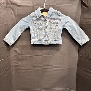 Kids‎ Levis Classic Trucker Denim Jacket Light Wash Faded Blue Toddler Size 2T